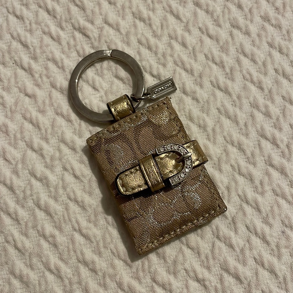 Coach key ring with photo case